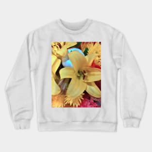 Cream Colored Lillies - Autumn Bouquet - Flowers Crewneck Sweatshirt